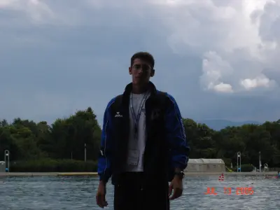 Barak at the competition venue, Plovdiv 2005